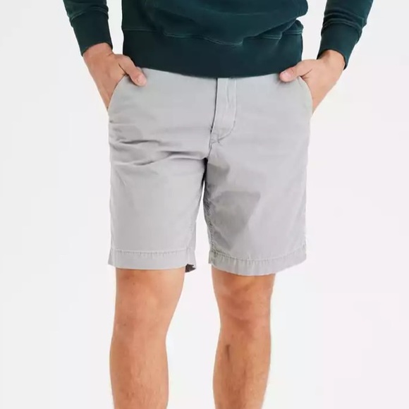 American Eagle Men’s Slim Fit Grey Shorts Size 26 - Picture 7 of 7